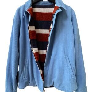 THE ELDER STATESMAN: Men's Blue Cord Zip Jacket - M